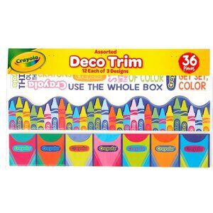 Authentic Crayola 36pc Decorative Trim Papers, NEW IN PACKAGE